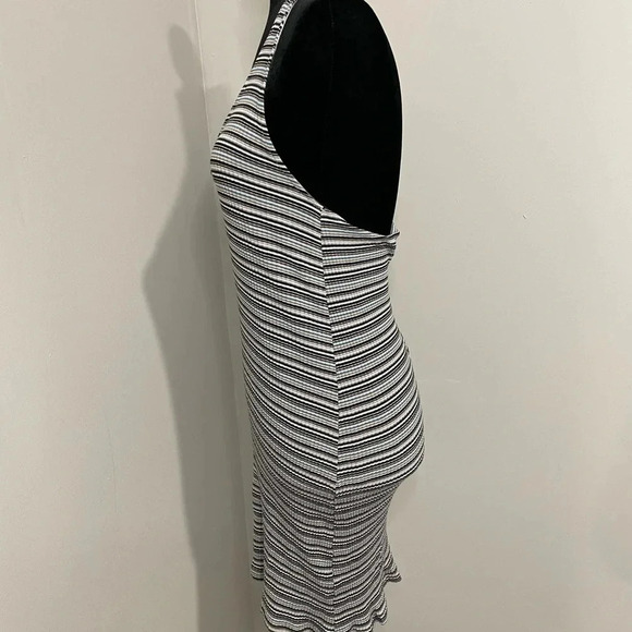 American Eagle‎ Multicolor Stripe Ribbed Halter Neck Bodycon Mini Dress - Picture 5 of 9